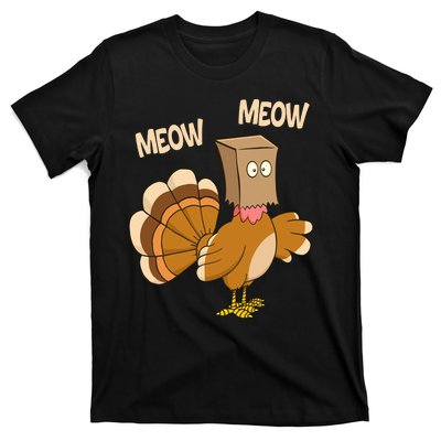 Meow Turkey Funny Thanksgiving T-Shirt