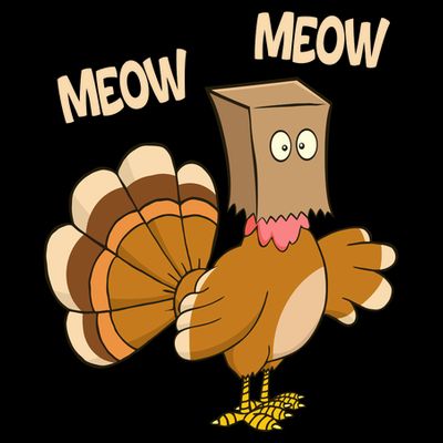 Meow Turkey Funny Thanksgiving T-Shirt