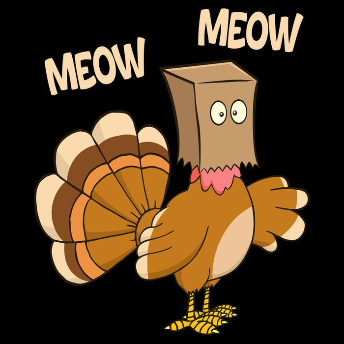 Meow Turkey Funny Thanksgiving Button