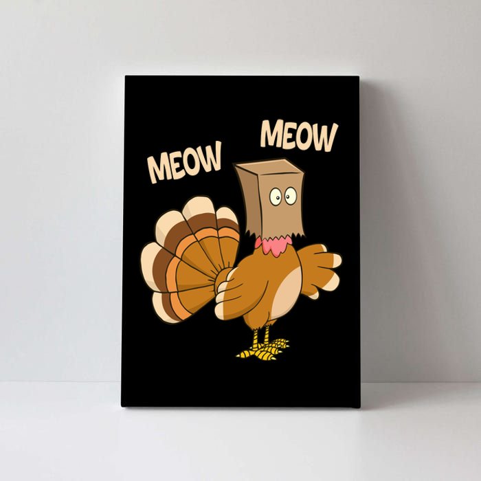 Meow Turkey Funny Thanksgiving Canvas