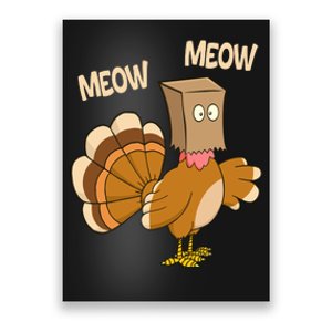 Meow Turkey Funny Thanksgiving Poster