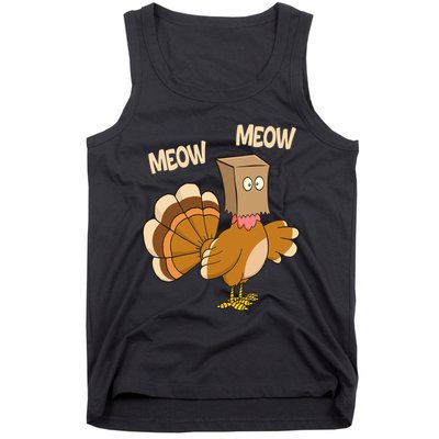 Meow Turkey Funny Thanksgiving Tank Top