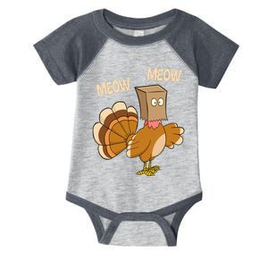 Meow Turkey Funny Thanksgiving Infant Baby Jersey Bodysuit