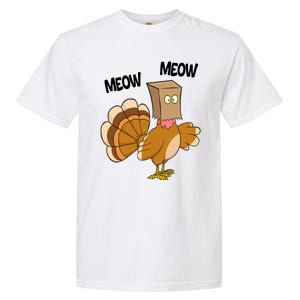 Meow Turkey Funny Thanksgiving Garment-Dyed Heavyweight T-Shirt