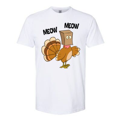 Meow Turkey Funny Thanksgiving Softstyle® CVC T-Shirt