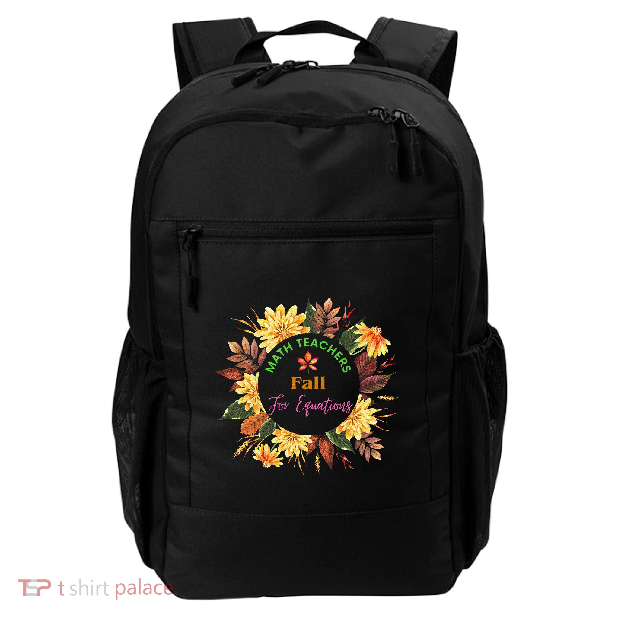 Math Teachers Fall For Equations Funny Maths Thanksgiving Daily Commute Backpack