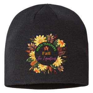 Math Teachers Fall For Equations Funny Maths Thanksgiving Sustainable Beanie