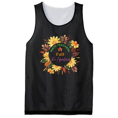 Math Teachers Fall For Equations Funny Maths Thanksgiving Mesh Reversible Basketball Jersey Tank