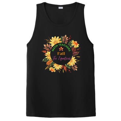 Math Teachers Fall For Equations Funny Maths Thanksgiving PosiCharge Competitor Tank