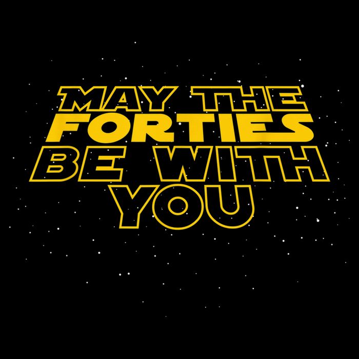 May the Forties Be With You Funny 40th Birthday Gift  16 in Basic Backpack