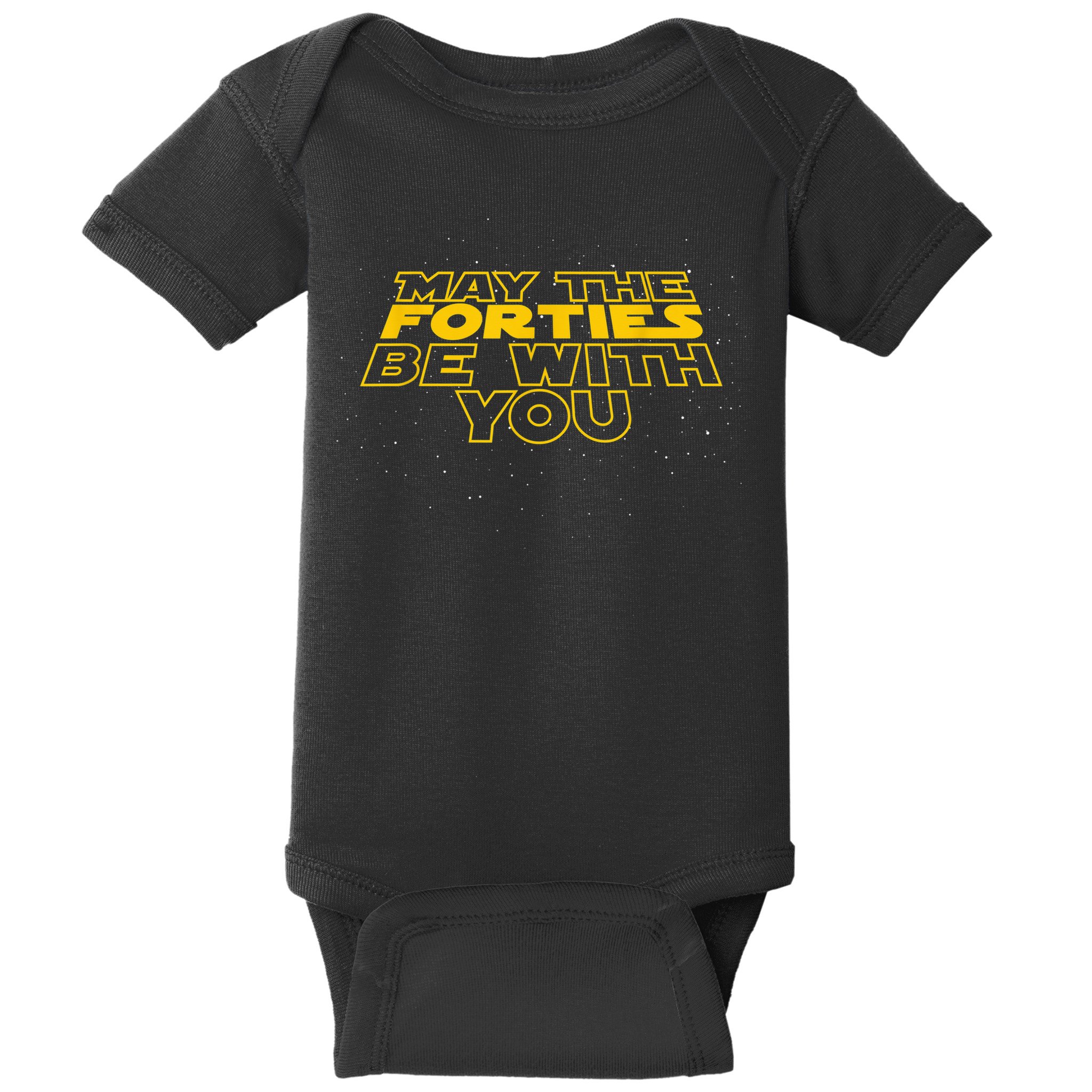 May the Forties Be With You Funny 40th Birthday Gift  Baby Bodysuit