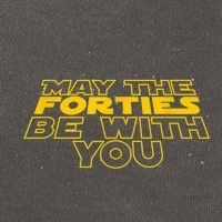 May the Forties Be With You Funny 40th Birthday Gift  Cotton Canvas Backpack