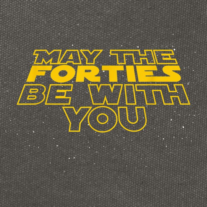 May the Forties Be With You Funny 40th Birthday Gift  Cotton Canvas Backpack