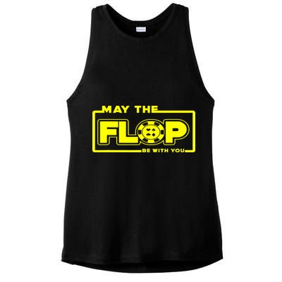 May The Flop Be With You Funny Holdem Poker Card Player Gift Ladies PosiCharge Tri-Blend Wicking Tank