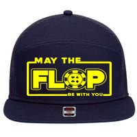 May The Flop Be With You Funny Holdem Poker Card Player Gift 7 Panel Mesh Trucker Snapback Hat