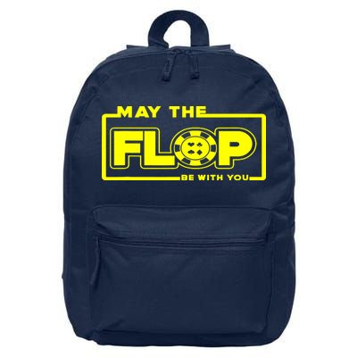 May The Flop Be With You Funny Holdem Poker Card Player Gift 16 in Basic Backpack