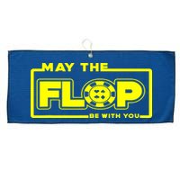 May The Flop Be With You Funny Holdem Poker Card Player Gift Large Microfiber Waffle Golf Towel