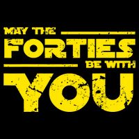 May The Forties Be With You Cropped Pullover Crew