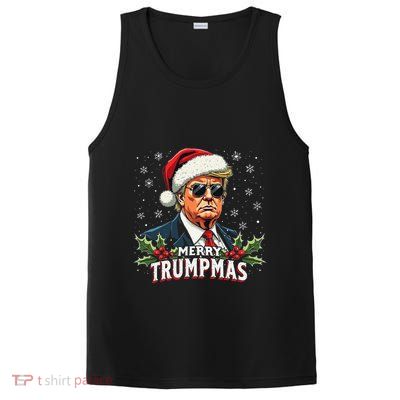 Merry Trumpmas Funny Trump Santa Ugly Sweater Christmas PosiCharge Competitor Tank