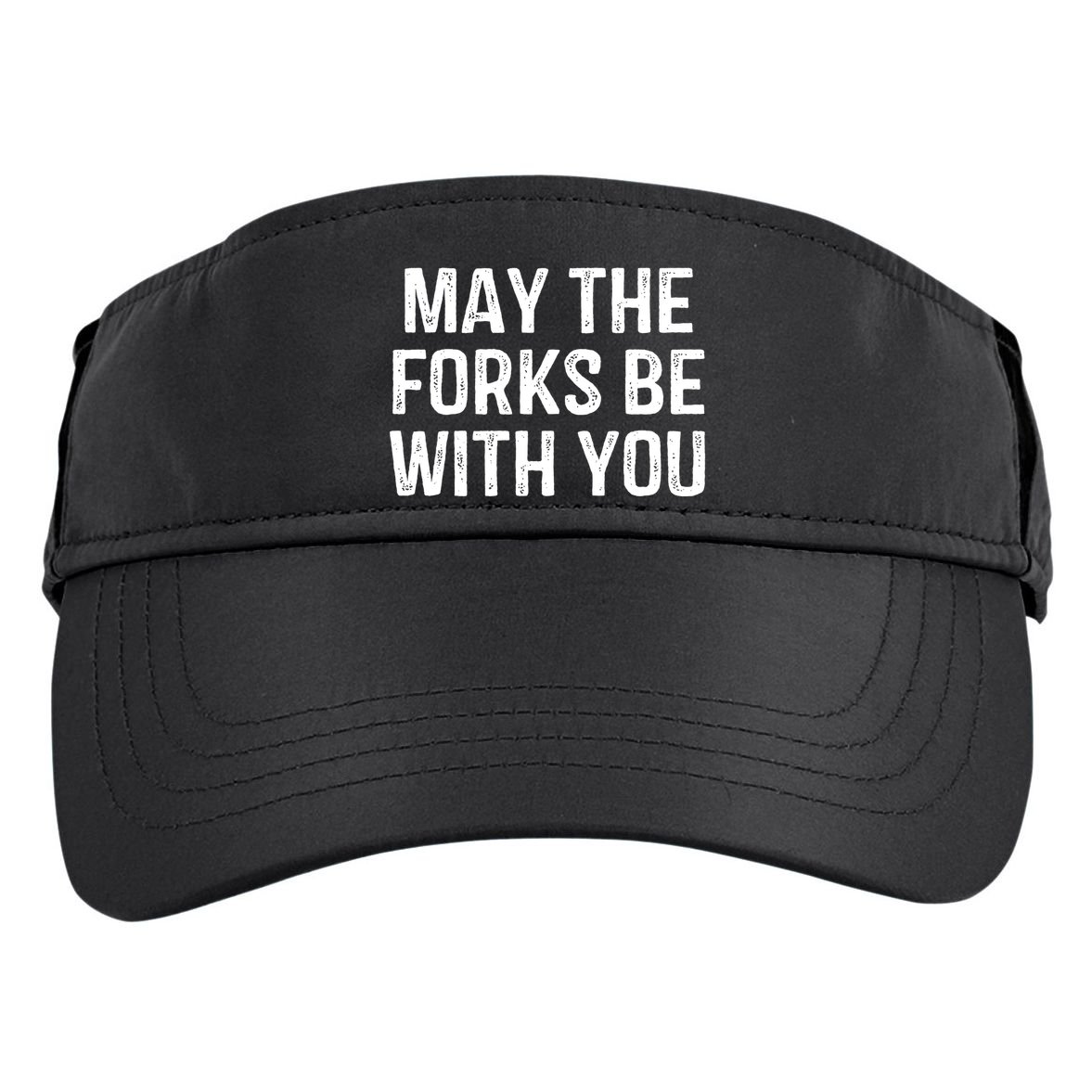 May The Forks Be With You Funny Thanksgiving Adult Drive Performance Visor