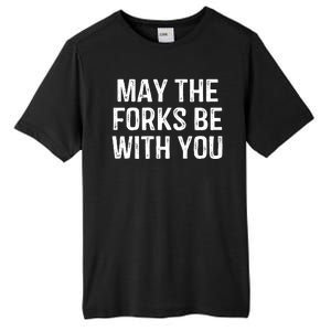 May The Forks Be With You Funny Thanksgiving Tall Fusion ChromaSoft Performance T-Shirt