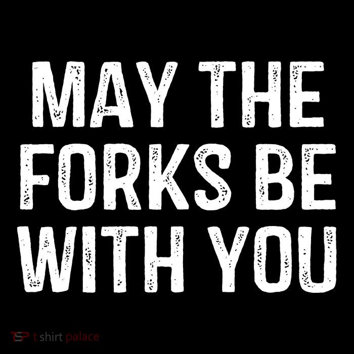 May The Forks Be With You Funny Thanksgiving Poster