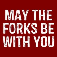 May The Forks Be With You Funny Thanksgiving Sustainable Knit Beanie