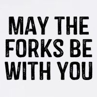 May The Forks Be With You Funny Thanksgiving Garment-Dyed Sweatshirt