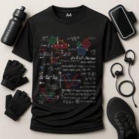 Math Teacher Formulas Cheat Sheet Cool Geek Nerd Cooling Performance Crew T-Shirt