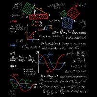 Math Teacher Formulas Cheat Sheet Cool Geek Nerd Full-Length Apron With Pockets