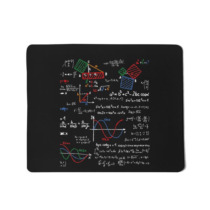 Math Teacher Formulas Cheat Sheet Cool Geek Nerd Mousepad