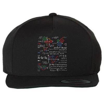 Math Teacher Formulas Cheat Sheet Cool Geek Nerd Wool Snapback Cap