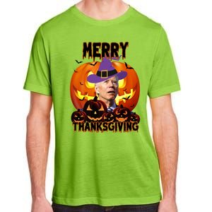 Merry Thanksgiving Funny Joe Biden Halloween Adult ChromaSoft Performance T-Shirt