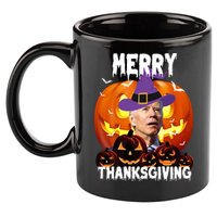 Merry Thanksgiving Funny Joe Biden Halloween 11oz C Handle Ceramic Mug