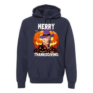 Merry Thanksgiving Funny Joe Biden Halloween Premium Hoodie