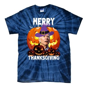 Merry Thanksgiving Funny Joe Biden Halloween Tie-Dye T-Shirt