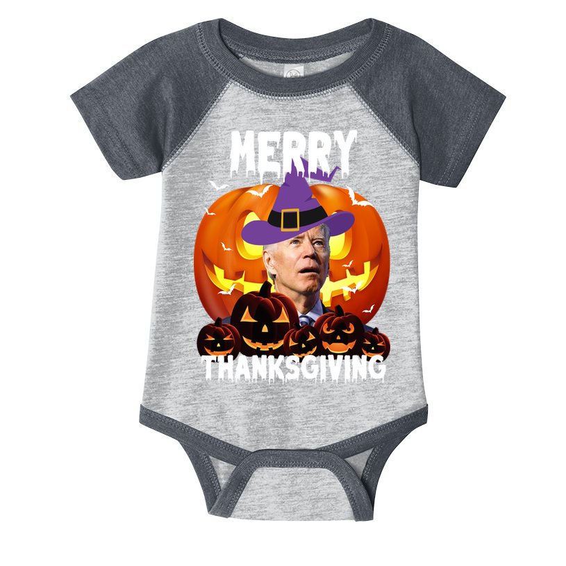 Merry Thanksgiving Funny Joe Biden Halloween Infant Baby Jersey Bodysuit