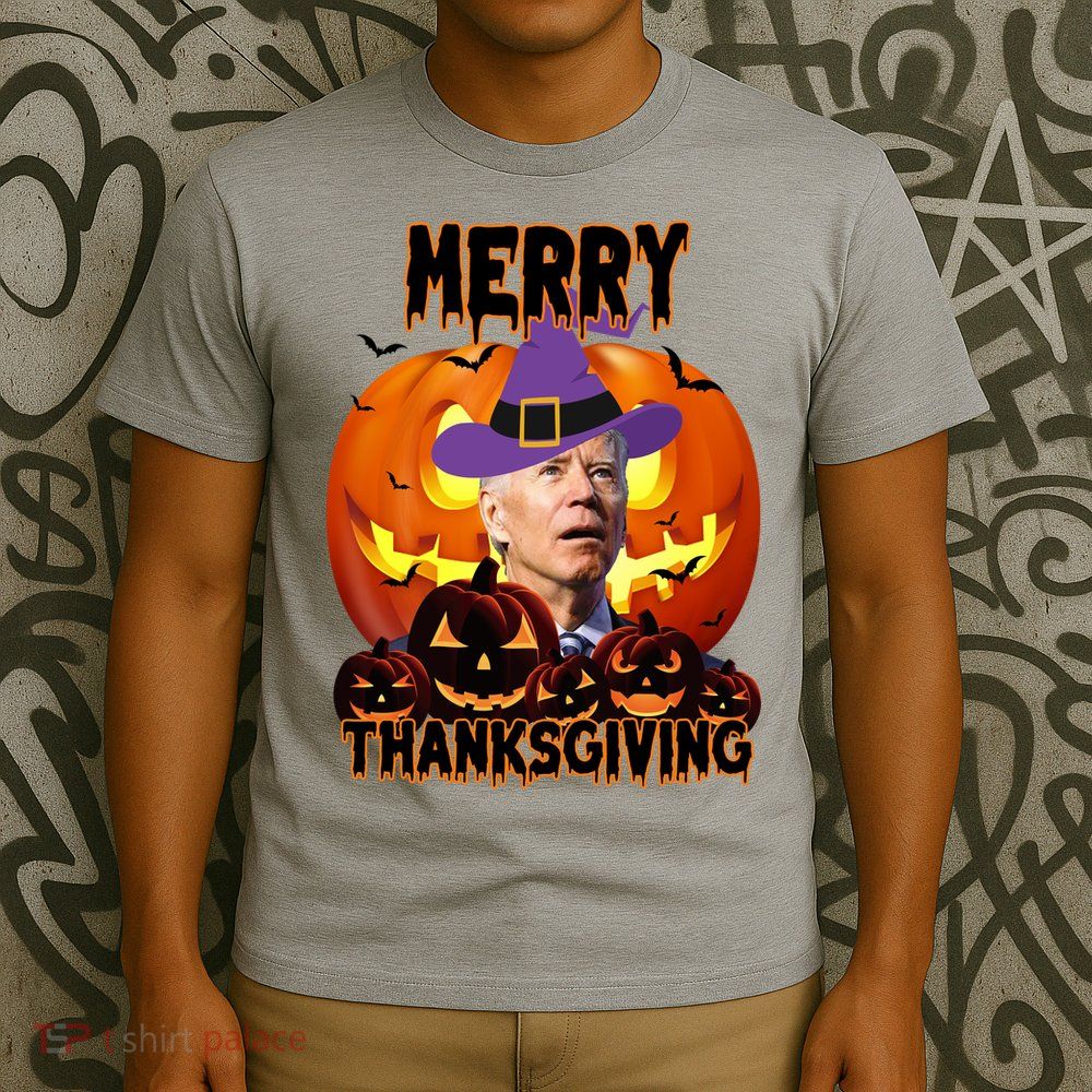 Merry Thanksgiving Funny Joe Biden Halloween T-Shirt