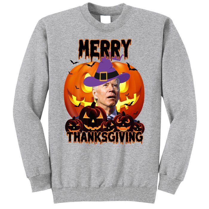 Merry Thanksgiving Funny Joe Biden Halloween Tall Sweatshirt