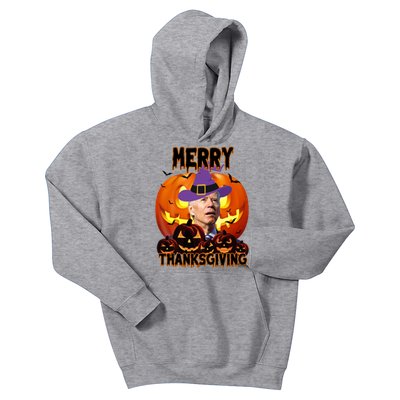 Merry Thanksgiving Funny Joe Biden Halloween Kids Hoodie