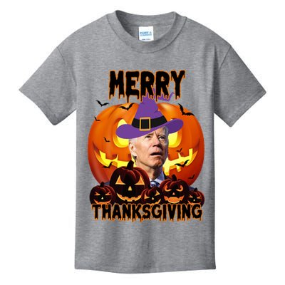 Merry Thanksgiving Funny Joe Biden Halloween Kids T-Shirt