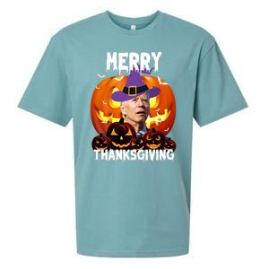 Merry Thanksgiving Funny Joe Biden Halloween Sueded Cloud Jersey T-Shirt