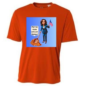 Mop The Floor With Him Kamala! Cooling Performance Crew T-Shirt