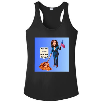 Mop The Floor With Him Kamala! Ladies PosiCharge Competitor Racerback Tank