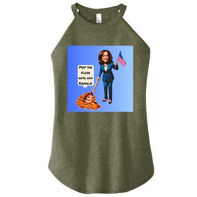 Mop The Floor With Him Kamala! Women's Perfect Tri Rocker Tank