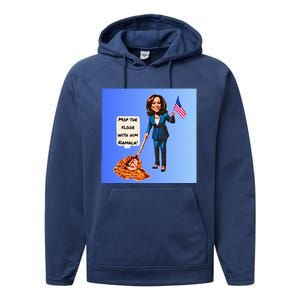 Mop The Floor With Him Kamala! Performance Fleece Hoodie