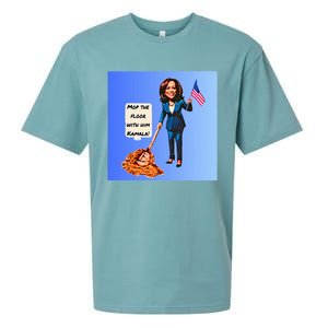 Mop The Floor With Him Kamala! Sueded Cloud Jersey T-Shirt