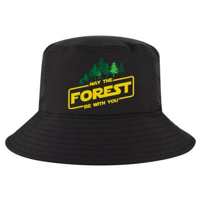 May The Forest Be With You Funny Earth Day Camping Space Pun Cool Comfort Performance Bucket Hat