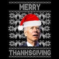 Merry Thanksgiving Funny Biden Ugly Christmas Cooling Performance Crew T-Shirt