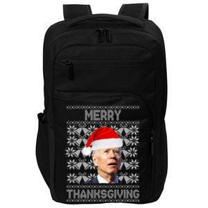 Merry Thanksgiving Funny Biden Ugly Christmas Impact Tech Backpack